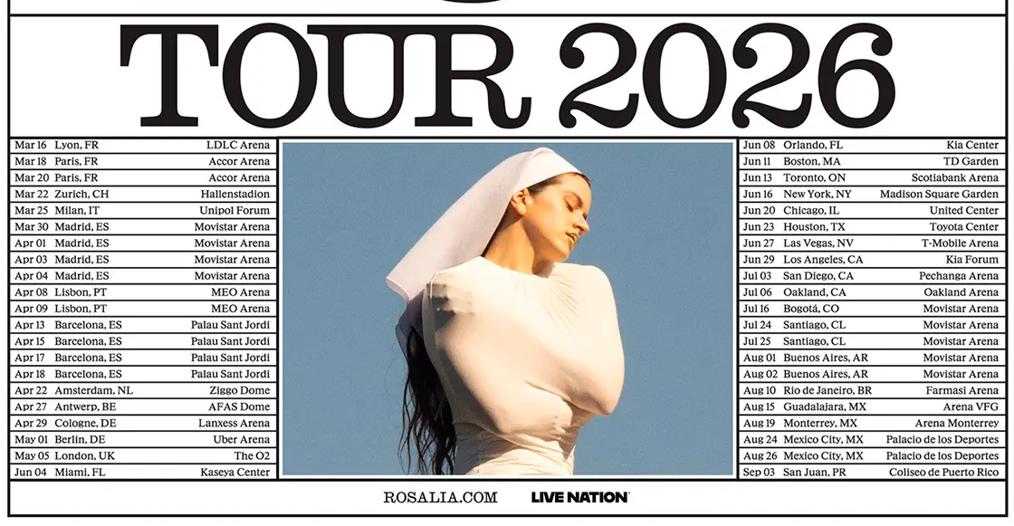 Rosalia – LUX Tour 2026 Poster Oficial 1 - Propuestas musicales